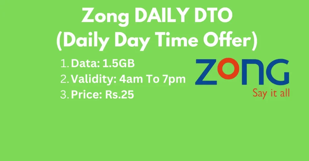 Zong DAILY DTO