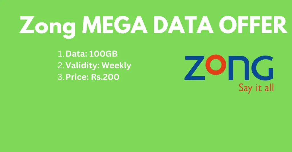 Zong Mega Data Offer