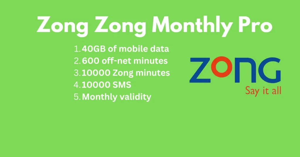 Zong Monthly Pro