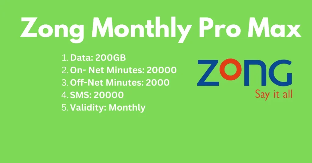 Zong Monthly Pro Max