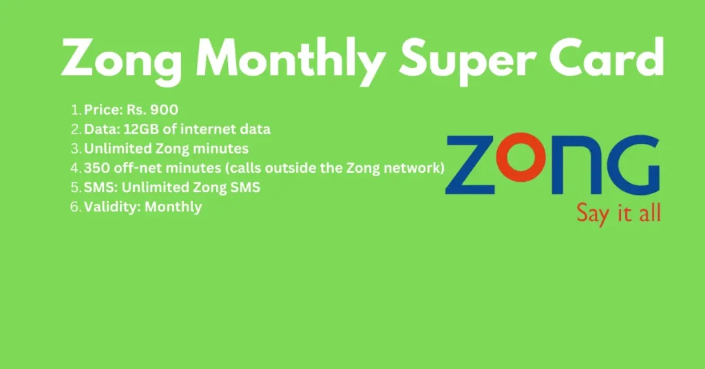 Zong Monthly Super Card