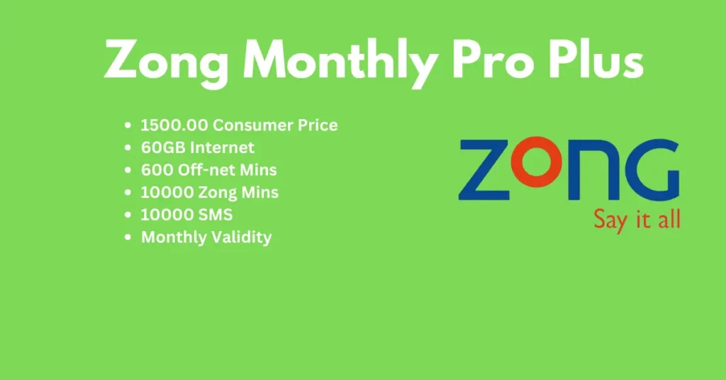 Zong Monthly Pro Plus