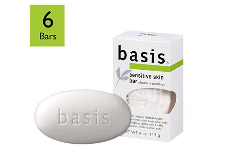 Skin Sensitive BASIS Soap for Body Wash with Chamomile and Aloe