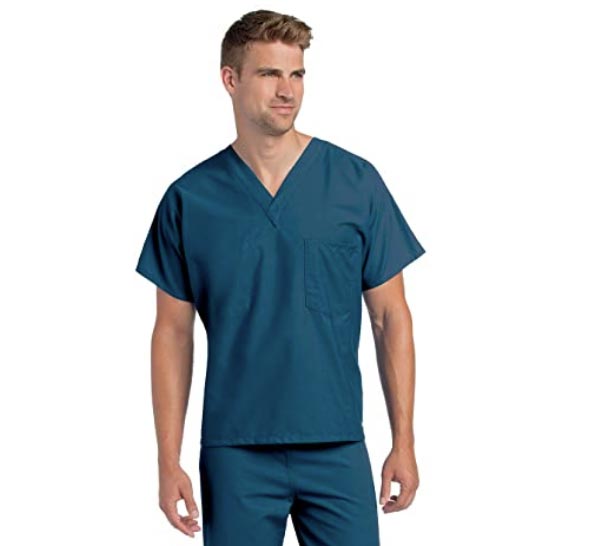 Landau-Unisex-V-neck-Reversible-Scrub-Top