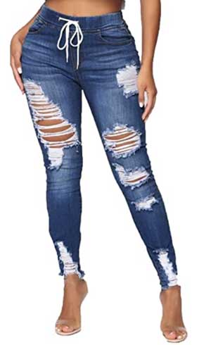 Annystore-Women-High-Waist-Skinny-Stretch-Ripped-Jeans 