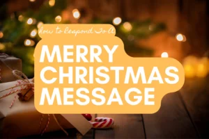 How To Respond To A Merry Christmas Message