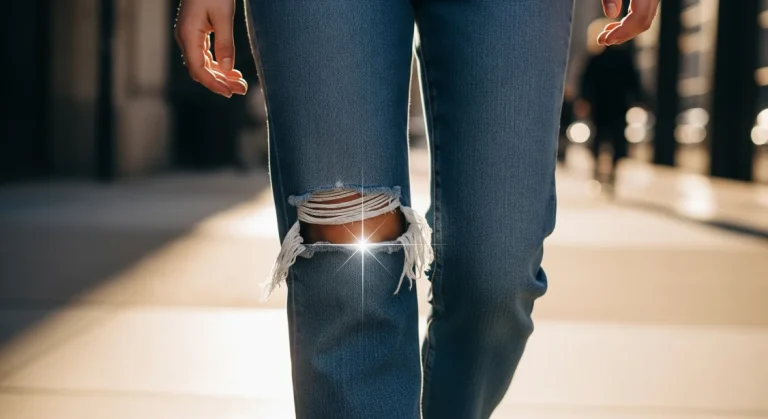 How to Rip Jeans and Leave the White Thread