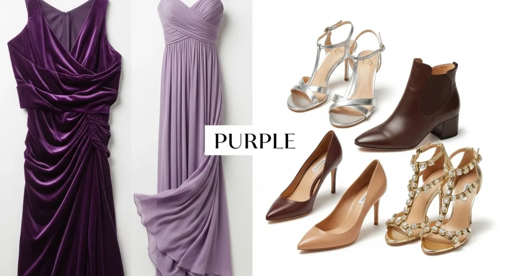 What Color Shoes to Wear With a Purple Dress