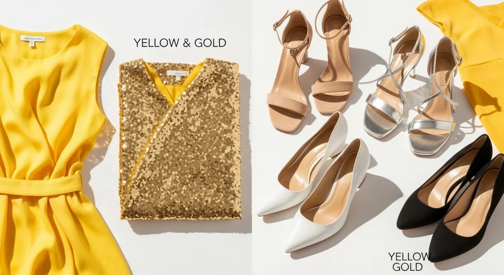 What Color Shoes to Wear With a Yellow or Gold Dress
